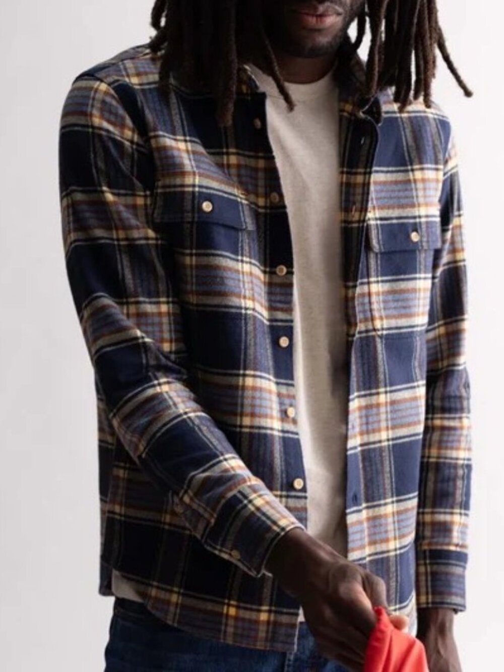 Taylor Stitch Ledge River Plaid Flannel Shirt in 46 ( XXL)